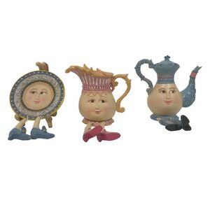Anthropomorphic Tea Party Collections Etc Shelf Sitters Teapot Saucer Pitcher